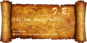 Tálas Renátó névjegykártya