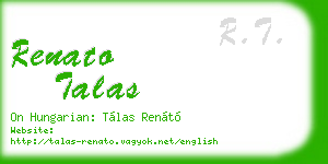 renato talas business card