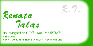 renato talas business card